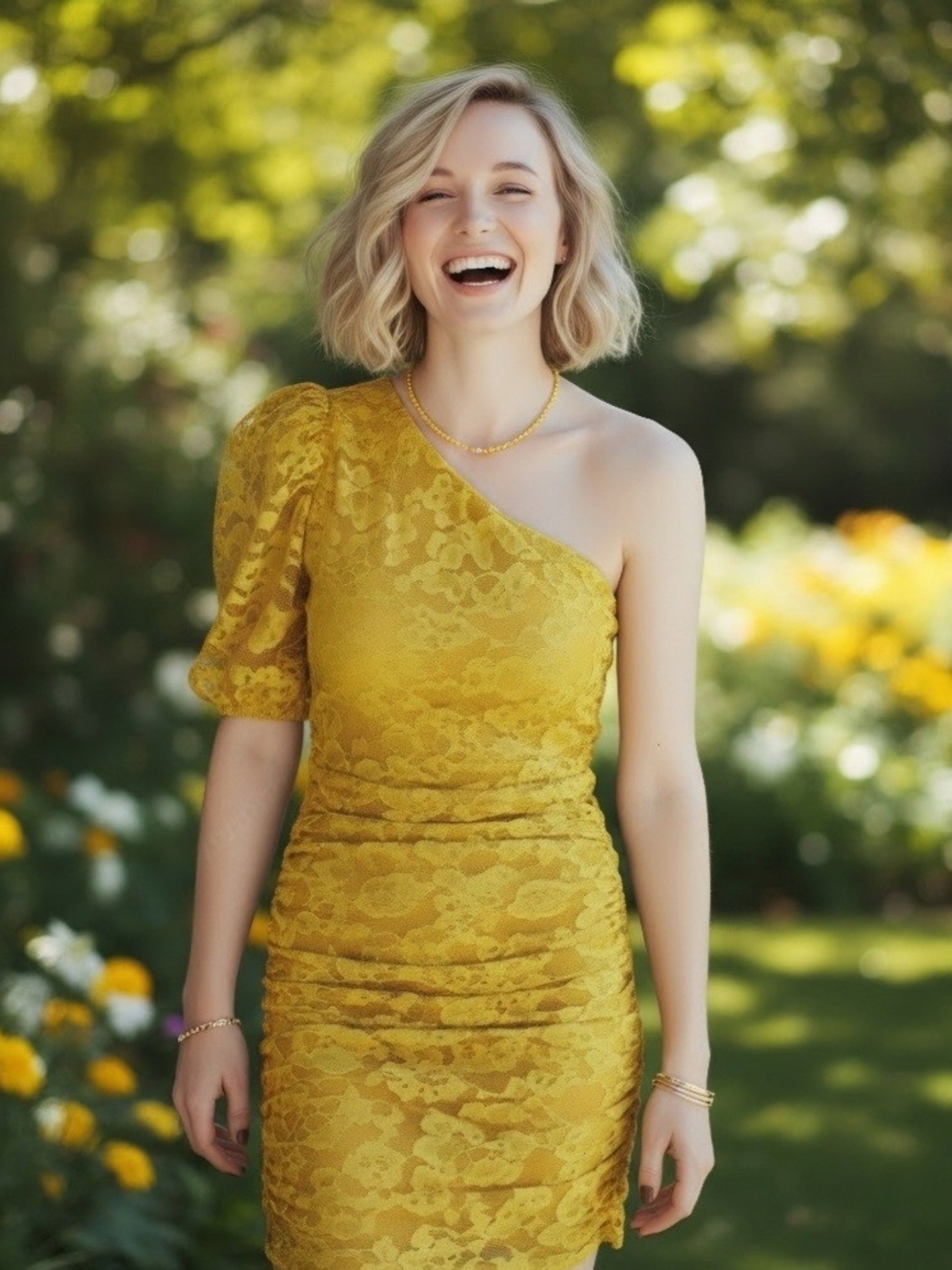 For Love & Lemons Floral Mini Dress in Yellow Size XS.